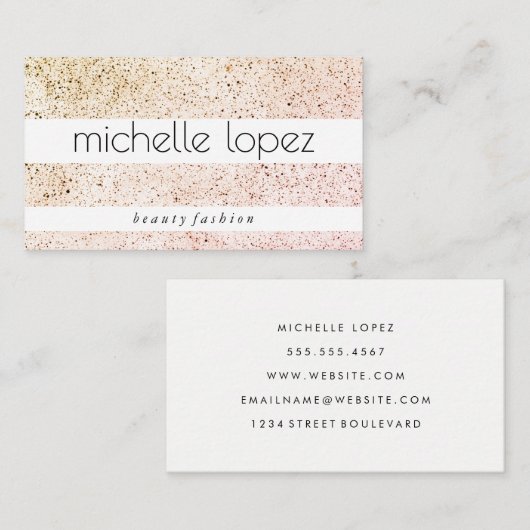 Gespikkelde textuur visitekaartje (Voorkant / Achterkant)