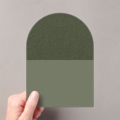 Gespikkelde Top Arch Moss Groene Acryl Uitnodiging (Insitu (Draagbaar))