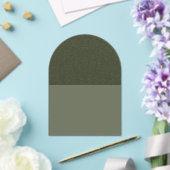 Gespikkelde Top Arch Moss Groene Acryl Uitnodiging (Insitu (Huwelijk))