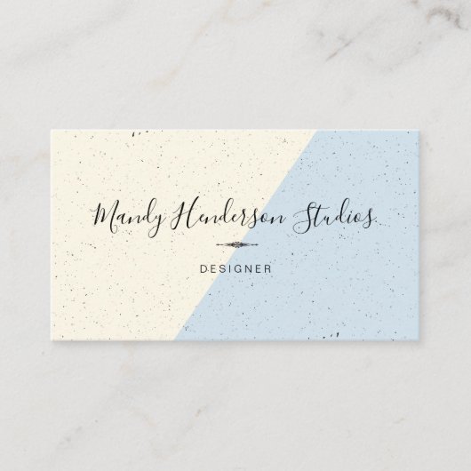 Gespikkelde tweetonigheid visitekaartje (Voorkant)