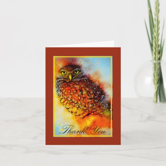 Gespikkelde uil dank je kaart (Voorkant)