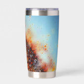 Gespikkelde uil gepersonaliseerd geïsoleerde drinkbeker (Achterkant)