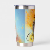 Gespikkelde uil gepersonaliseerd geïsoleerde drinkbeker (Rechts)