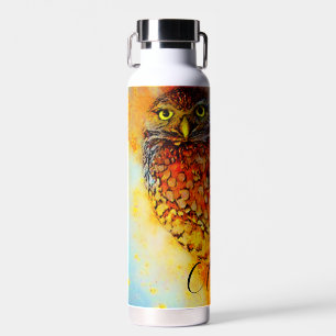 Gespikkelde uil gepersonaliseerd waterfles