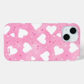 Gespikkelde zoete harten Case-Mate iPhone case (Achterkant (horizontaal))