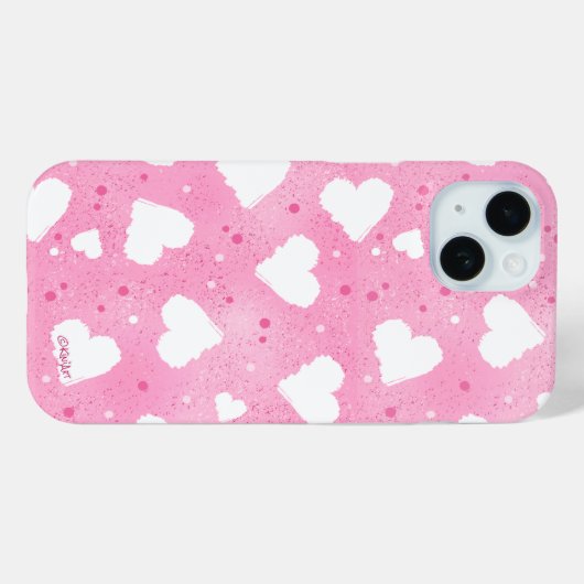 Gespikkelde zoete harten Case-Mate iPhone case (Achterkant (horizontaal))