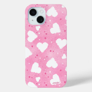 Gespikkelde Zoete Hartjes iPhone 15 Case