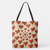 Gespindeld Hart Tote Bag (Achterkant)