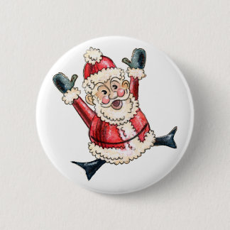 Gespiriteerde "Hooray Santa!" Button