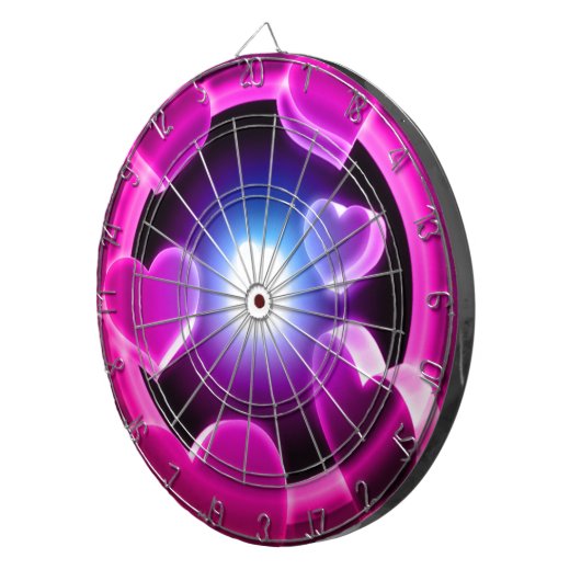 Gespiriteerde warme gloed dartbord (Voorkant Rechts)