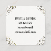 Gespitserde branderijen vierkante visitekaartje (Achterkant)