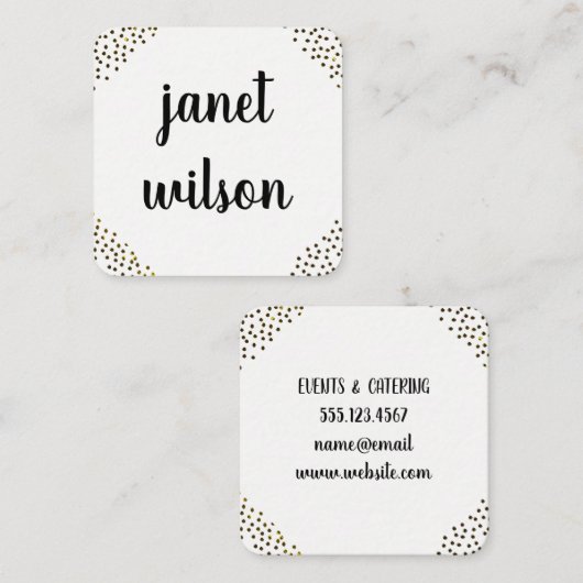 Gespitserde branderijen vierkante visitekaartje (Voorkant / Achterkant)