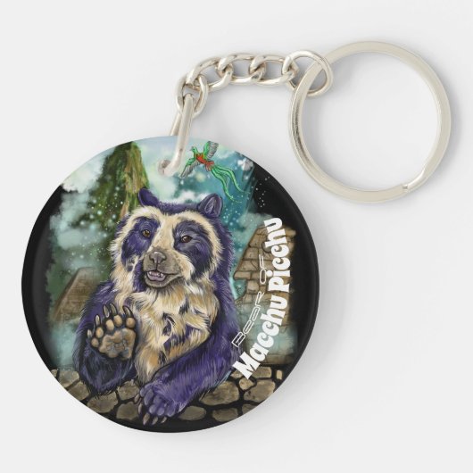 Gespitst Beer Sleutelhanger (Achterkant)