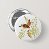 Gespitste vink ronde button 5,7 cm (Voorkant /achterkant)