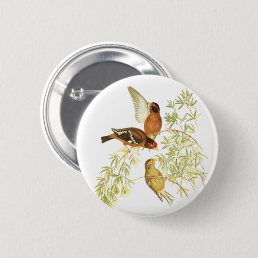 Gespitste vink ronde button 5,7 cm (Voorkant /achterkant)