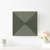 Gespleten Diagonaal Mosgroene Wandklok (Huis)