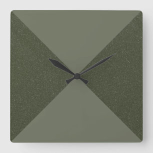 Gespleten Diagonaal Mosgroene Wandklok