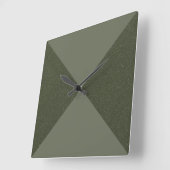 Gespleten Diagonaal Mosgroene Wandklok (Hoek)