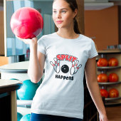Gespleten gebeurt bij Bowling T-Shirt