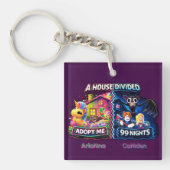 Gespleten Huis Adopt Me vs 99 Nights Sleutelhanger (Voorkant)