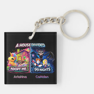 Gespleten Huis Adopt Me vs 99 Nights Sleutelhanger