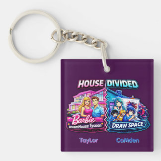 Gespleten Huis Barbie DreamHouseTycoon v Tekenruim Sleutelhanger