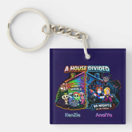 Gespleten Huis Dandy's Wereld vs 99 Nachten Sleutelhanger