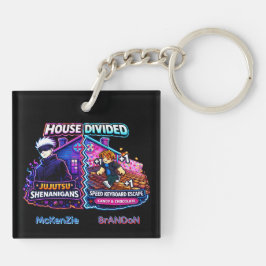 Gespleten Huis Jujutsu Shenanigans vs Candy Toetse Sleutelhanger
