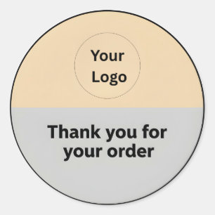 Gespleten Kleur Logo Bedankt Zakelijke Sticker