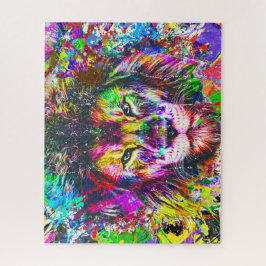 Gespleten leeuw legpuzzel