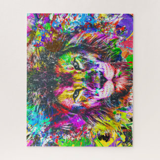 Gespleten leeuw legpuzzel