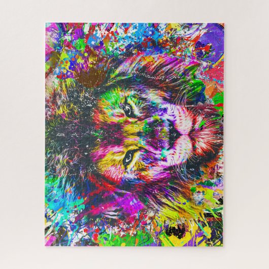 Gespleten leeuw legpuzzel (Verticaal)