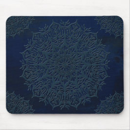 gespleten metalen textuur met ingegraveerde floral muismat