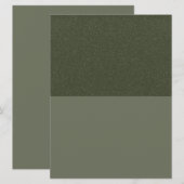 Gespleten mosgroene textuur aangepaste uitnodiging (Voorkant / Achterkant)