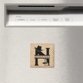 Gespleten 'N' Cowboy Monogram Magneet (Insitu (Vaatwasser))