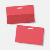 Gespleten Rood Aangepast Naambadge ID Tag Badge (Voor- en achterkant)