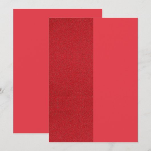 Gespleten Rood Bedankkaart – Aangepaste Bulk Optie (Voorkant / Achterkant)