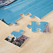 Gespleten stadszeedijk luchtfoto, Dalmatië, Kroati Legpuzzel (Zijkant)
