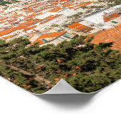 Gespleten stadszeefront luchtfoto, Dalmatië, Kroat Poster (Hoek)