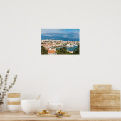 Gespleten stadszeefront luchtfoto, Dalmatië, Kroat Poster (Keuken)