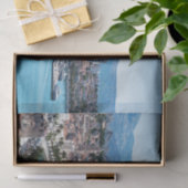 Gespleten stadszeefront luchtzicht, Dalmatië, Kroa Tissuepapier (Geschenk)