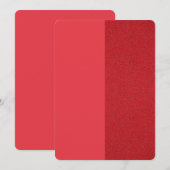 Gespleten Tomaat Rood Uitnodigingskaartje voor Eve Kaart (Voorkant / Achterkant)