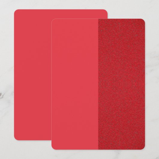 Gespleten Tomaat Rood Uitnodigingskaartje voor Eve Kaart (Voorkant / Achterkant)