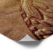 gespleten vlinder in bruine Natuur afdrukken Poster (Hoek)