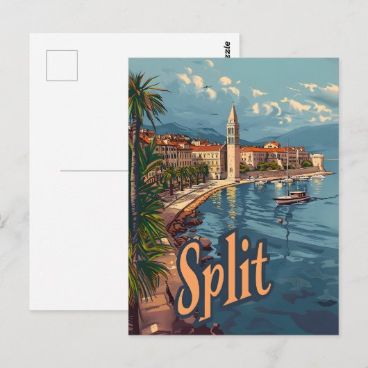 Gesplitst briefkaart (Voorkant / Achterkant)