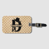 Gesplitst D Cowboy Monogram Bagagelabel (Voorkant (horizontaal))