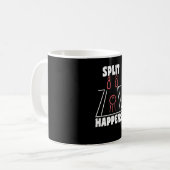 Gesplitst gebeurt bij Bowling Sarcasm Bowler Koffiemok (Voorkant links)