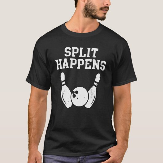 Gesplitst gebeurt bij Bowling T-shirt (Voorkant)