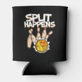 Gesplitst gebeurt - grappige Bowling Blikjeskoeler (Voorkant)