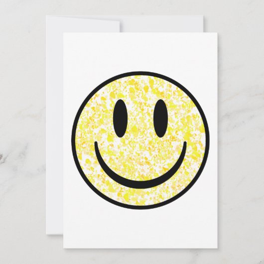 Gesplitst glimlachend gezicht feestdagenkaart (Voorkant)